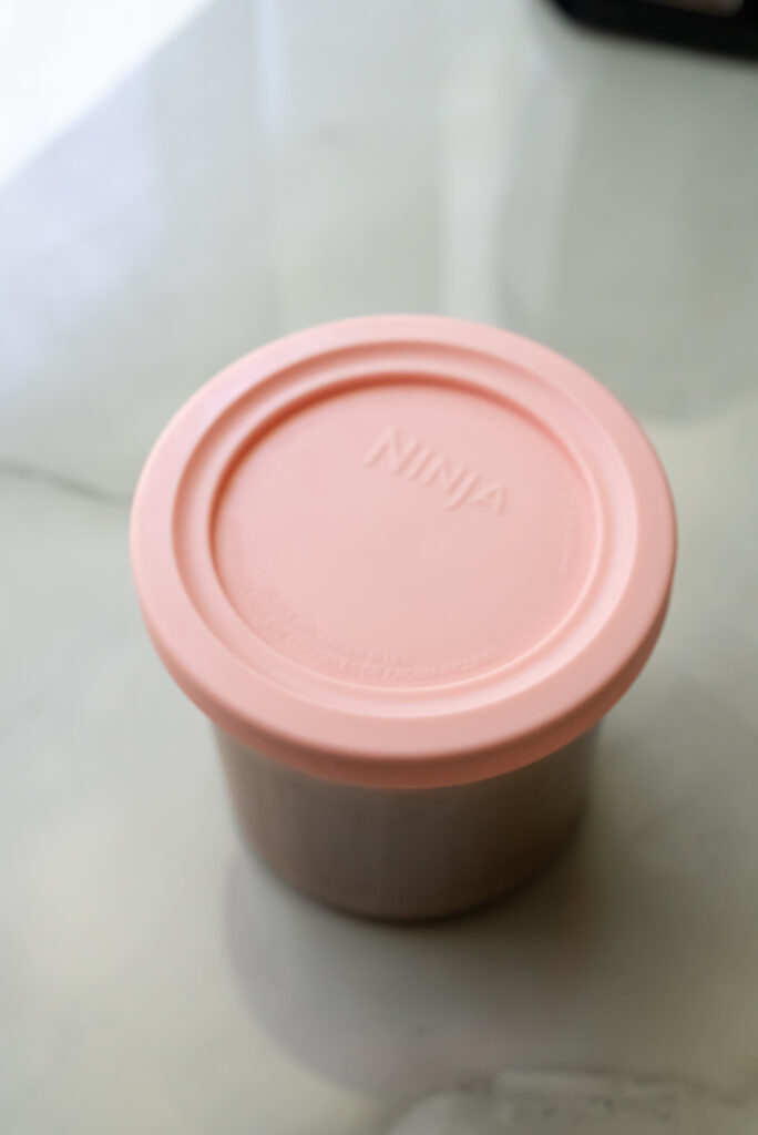 Nina creami pint with lid on.