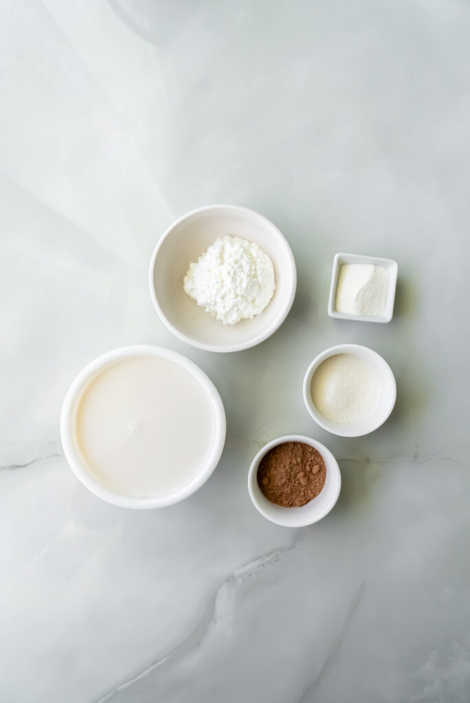ingredients to make a ninja creami ice cream.