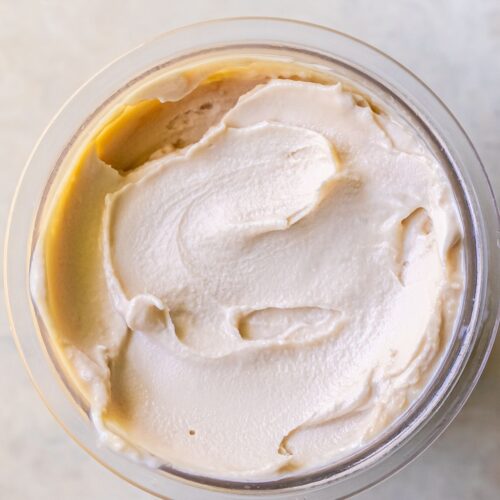 top view of coffee ice cream