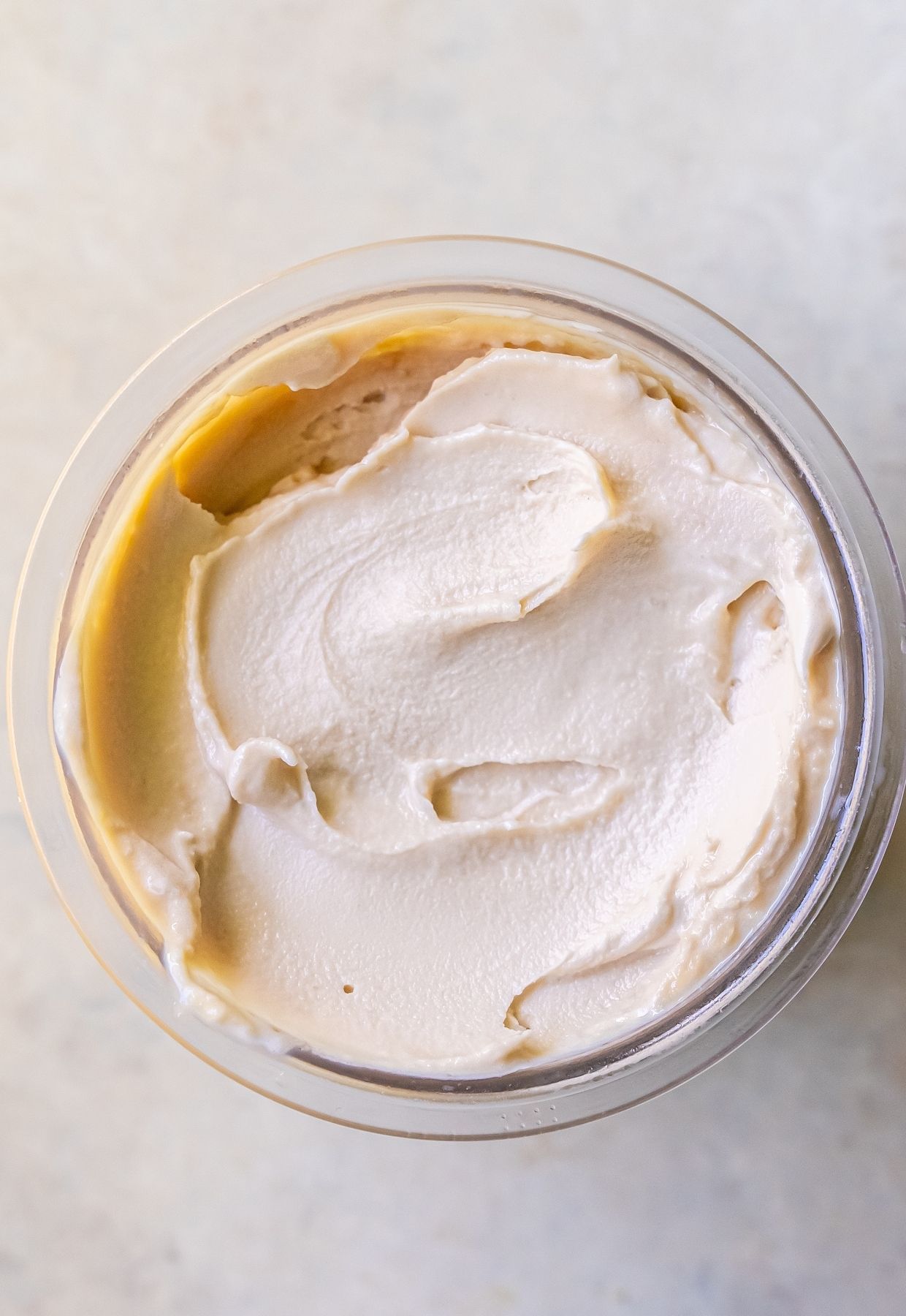 top view of coffee ice cream